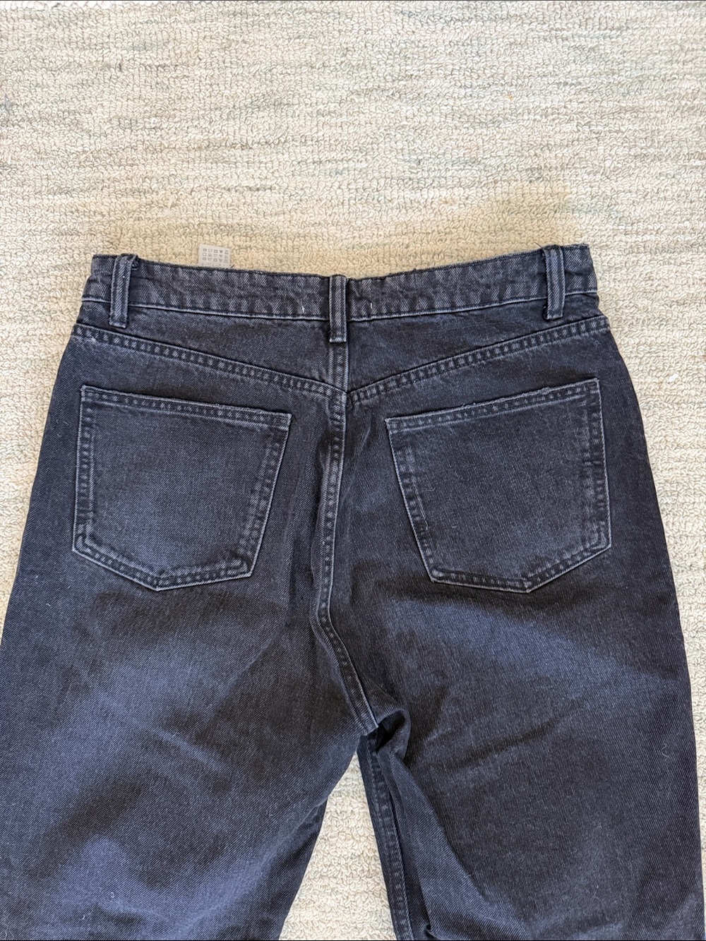 ZARA Washed Charcoal Black High-Rise Jeans, Ankle Length - Picture 7 of 7